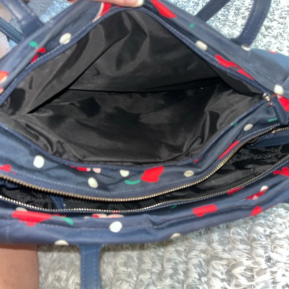 Kate Spade Black and Red Floral Baby Bag
